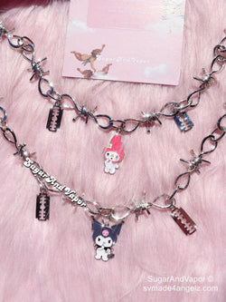 Grunge Kuromi Melody Thorns Necklace-NECKLACES-Artemis greece