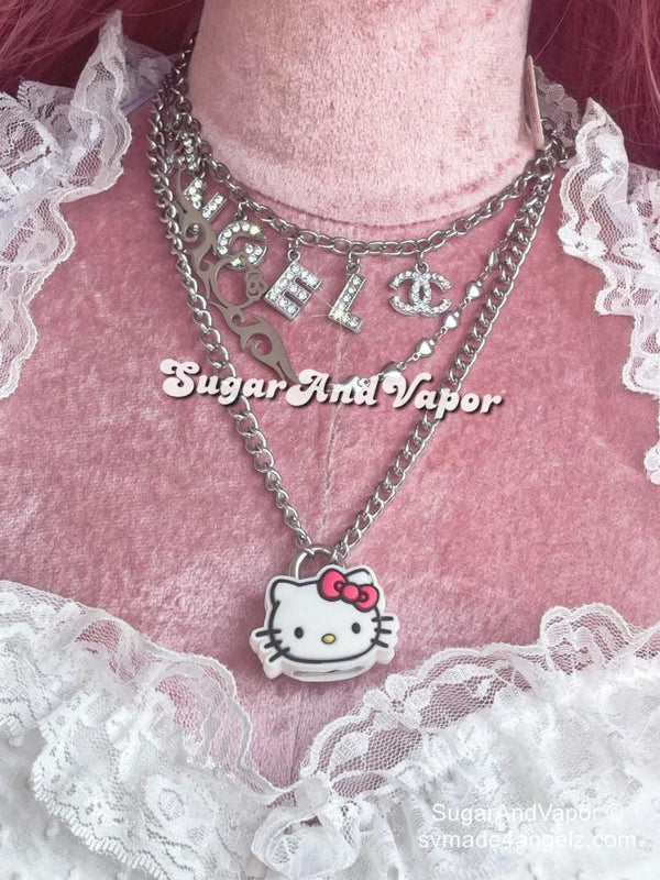 Kawaii Bear Kitten Lock Necklace-NECKLACES-Outback leconfield