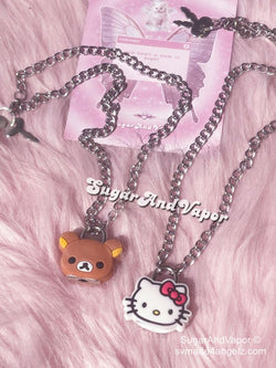 Kawaii Bear Kitten Lock Necklace-NECKLACES-Artemis greece