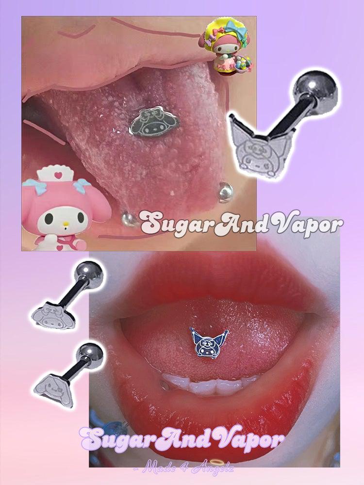 Kawaii Devil Bunny Puppy Barbell Tongue Ring-Tongue Ring-Artemis greece