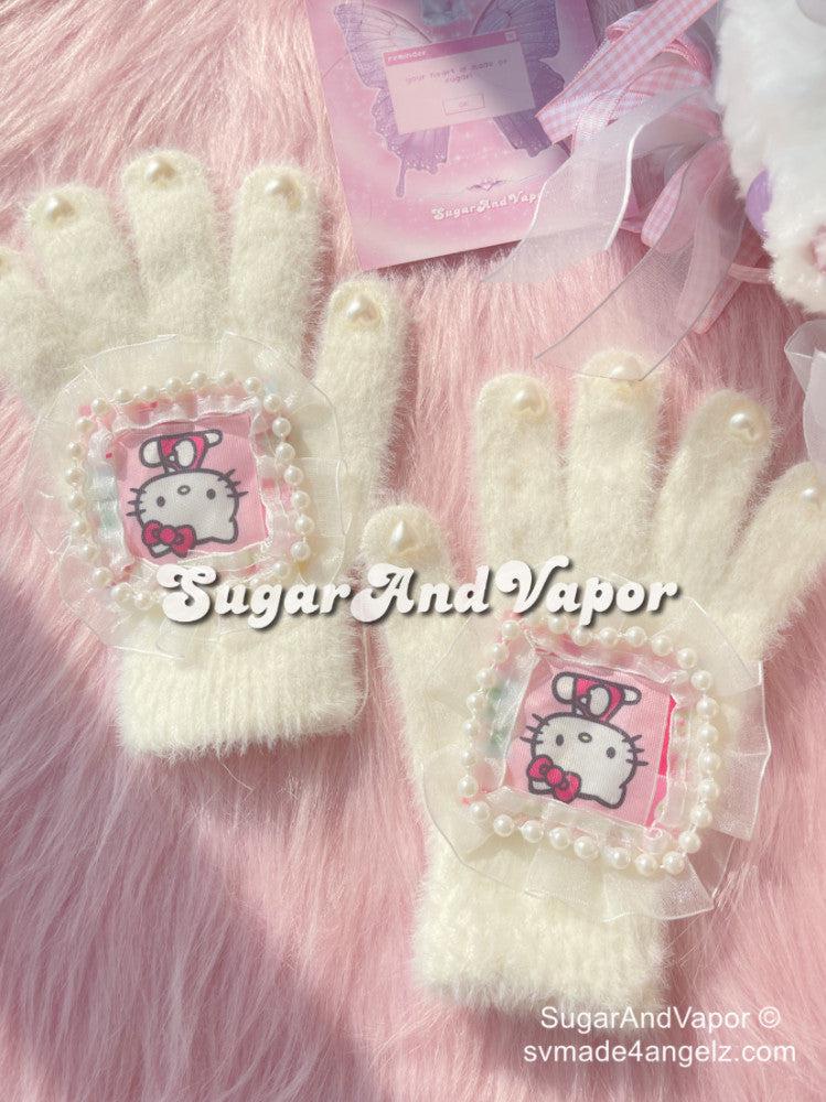 Kawaii Fuzzy Warm Gloves-Gloves-Artemis greece