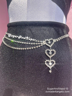 Kyra Bling Hearts Belly Chain-Belly Chains-Artemis greece
