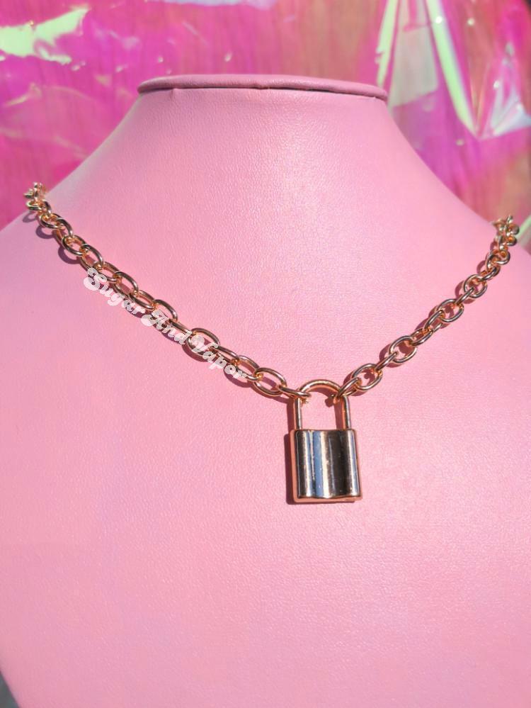 LOCK UP Metal Chain Necklace-NECKLACES-Artemis greece