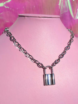 LOCK UP Metal Chain Necklace-NECKLACES-Artemis greece