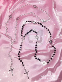 Lanira Cross Pearls Chain Necklace-NECKLACES-Artemis greece