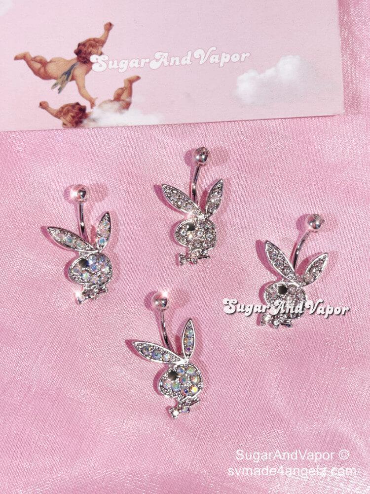 Rhinestones Bunny Head Belly Ring-Belly Ring-Artemis greece