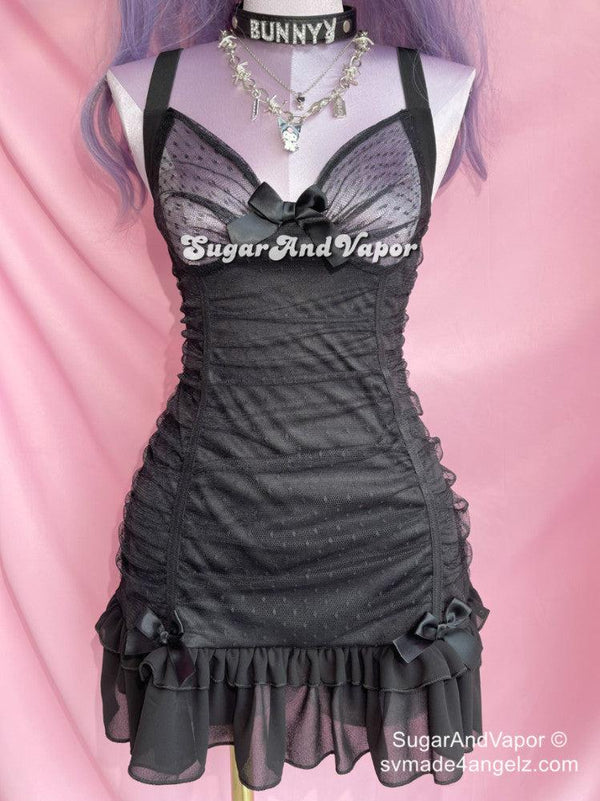 Serina Goth Doll Bows Dress-DRESSES-Artemis greece