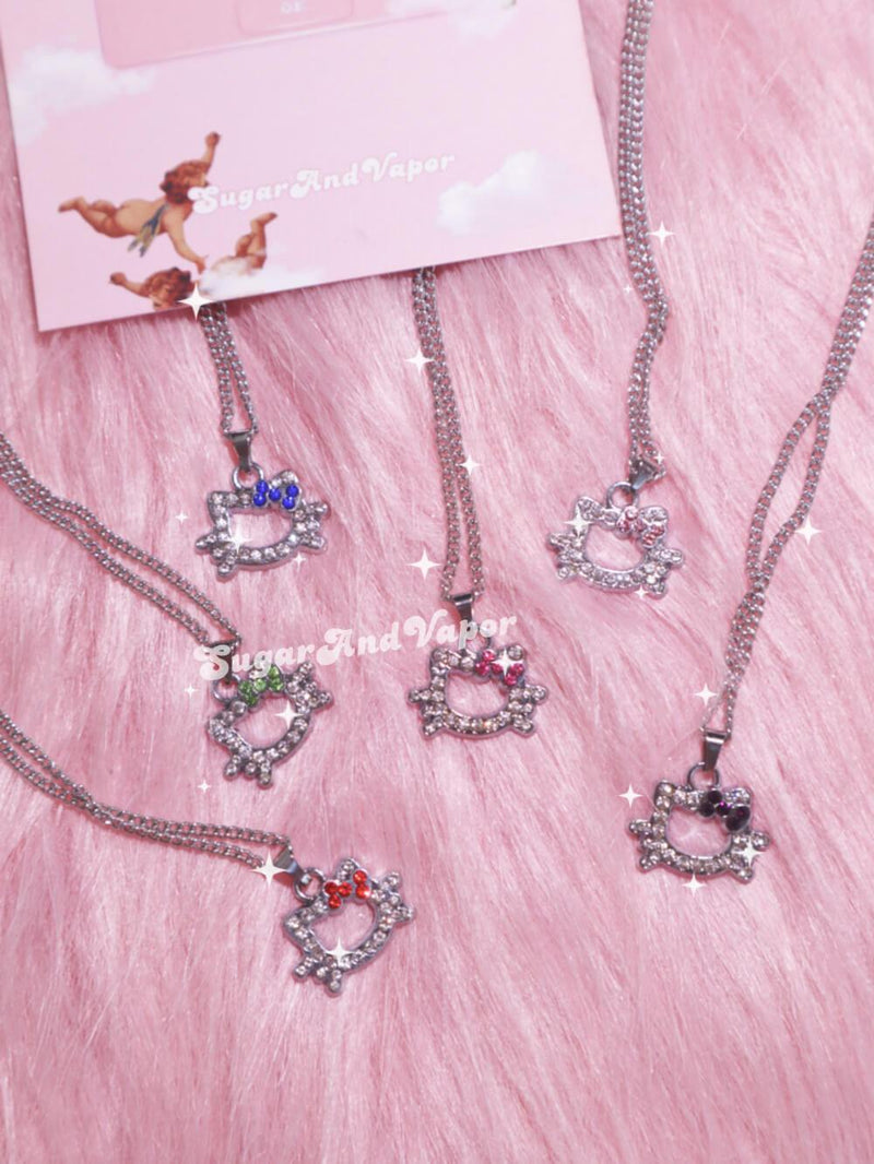 Y2K Cute Kitten Stainless Steel Necklace (Limited Stocks)-NECKLACES-Artemis greece