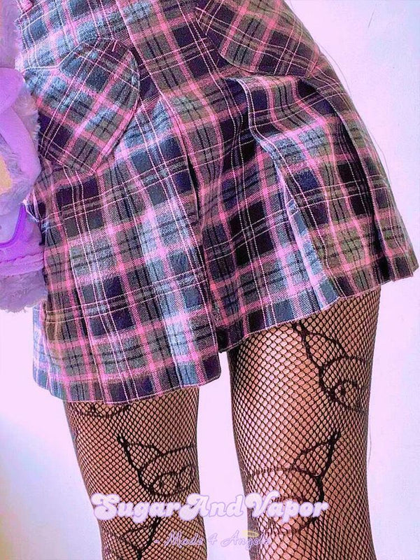 Y2K Cute Kuromi Fishnet Tights-SOCKS & TIGHTS-Artemis greece