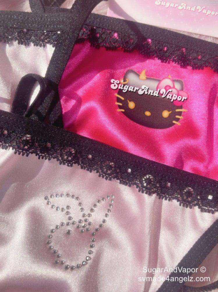 Y2K Kawaii Kitten Thong Panty-Lingeries-Artemis greece