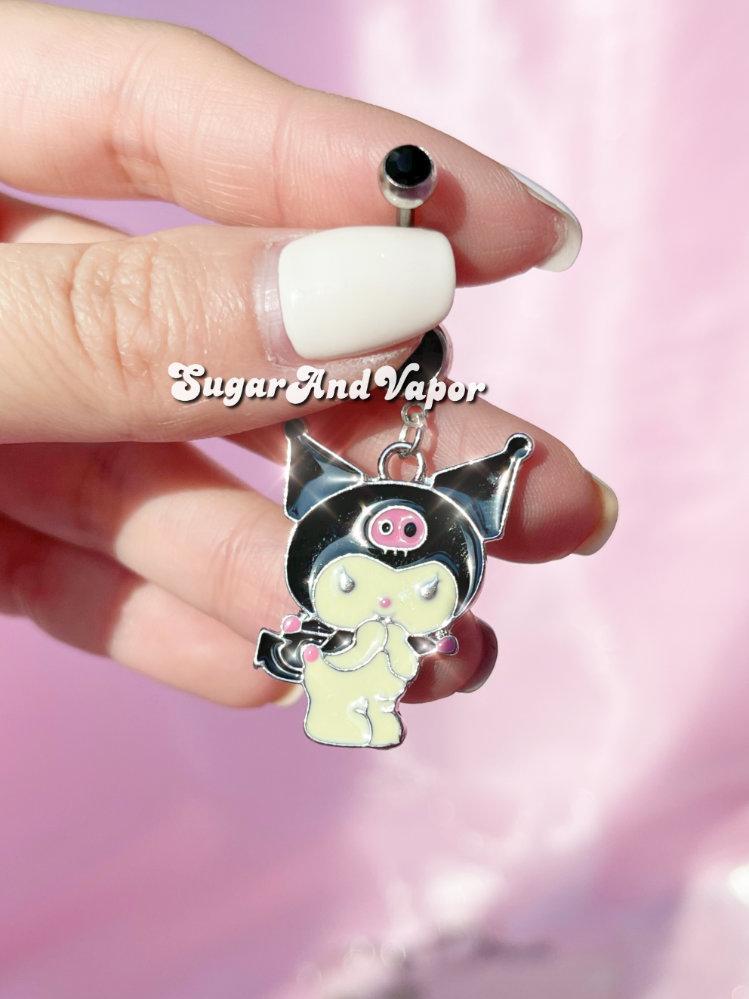 Y2K Kuromi Kitty Cute Belly Button Ring-Belly Ring-Artemis greece