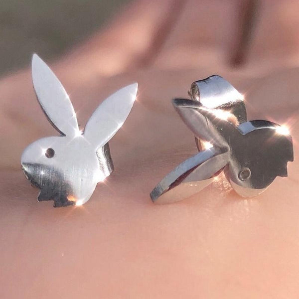 Y2K Mini Bunny Stainless Steel Earrings-EARRINGS-Outback leconfield