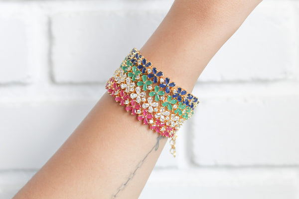color stone crystal bracelet