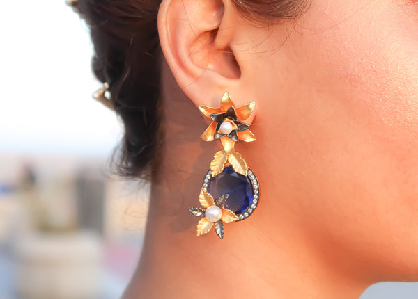 colorful stone earrings trend