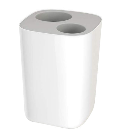 Split™ 8L Waste and Recycling Bin - White and Light Gray