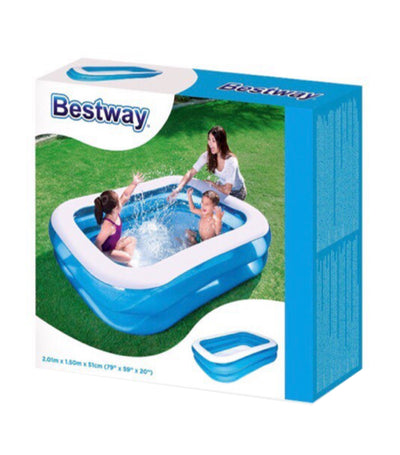 Blue Rectangle 120-Inch Family Pool
