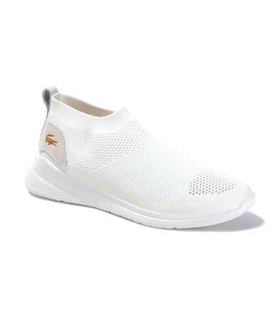Men's LT Fit Sock Textile and Suede Slip-Ons White/White