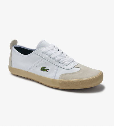 Men's Contest Leather and Suede Sneakers White/Off White
