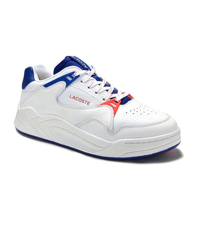Men's Court Slam Nappa Leather Sneakers White/Dark Blue