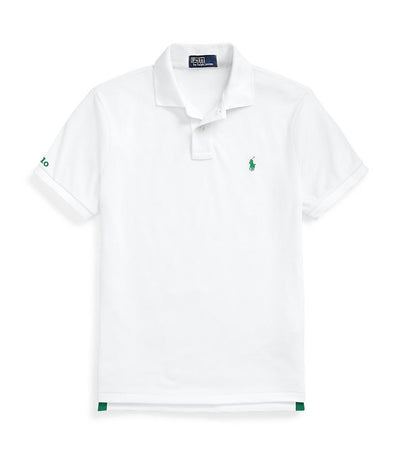 polo ralph lauren men's the earth custom slim polo shirt in white