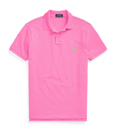 Custom Slim Fit Short Sleeve Knit Basic Mesh Polo Shirt Maui Pink