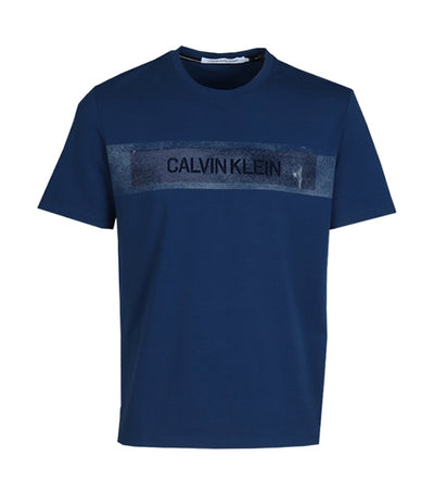 Short Sleeve Glossy Logo T-Shirt Naval Blue