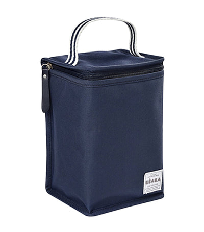 beaba isothermal meal pouch – navy blue stripes