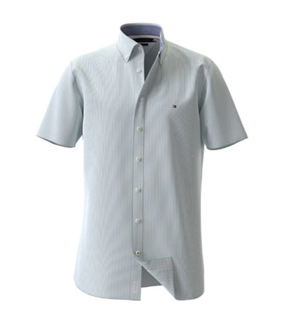 Fine Stripe Short-Sleeved Shirt Blue/White