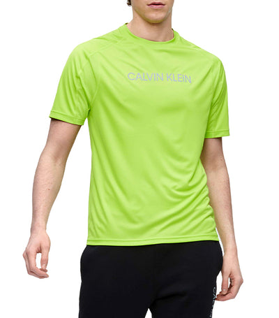 Men's Short-Sleeve Material Mix Logo T-Shirt Acid Lime/Trade