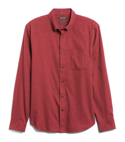 Untucked Standard-Fit Flannel Shirt Burgundy