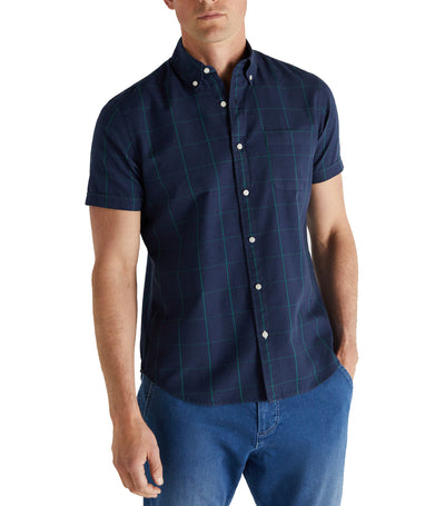 Short-Sleeved End-On-End Shirt Navy