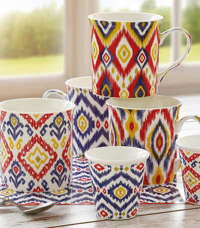 Global Ethnic Ikat Mugs and Cups Collection