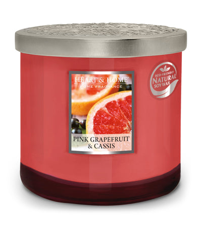 heart & home pink grapefruit - twin wick soy candle