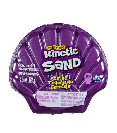 kinetic sand 4.5oz seashell container - violet