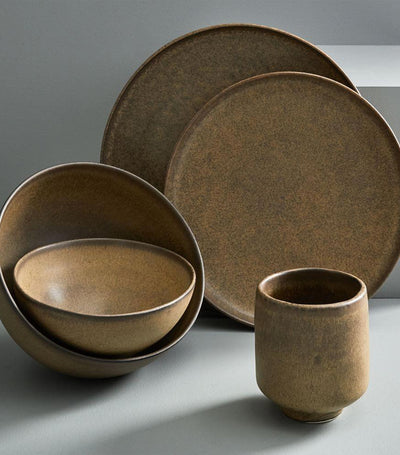 west elm warm sand kanto dinnerware collection
