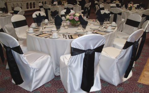 black satin sashes