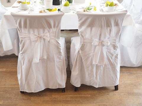  White chair covers for rent