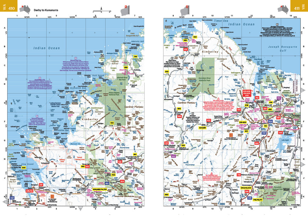 Where to Camp Guide Hema Maps WA Maps page 410- 411 (maps28)