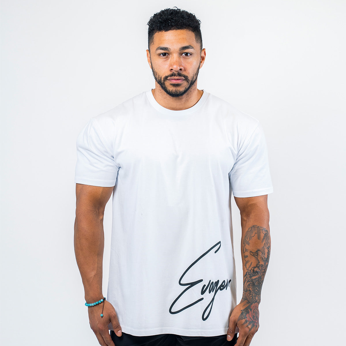 Signature T-Shirt - White Stylish Men's Apparel