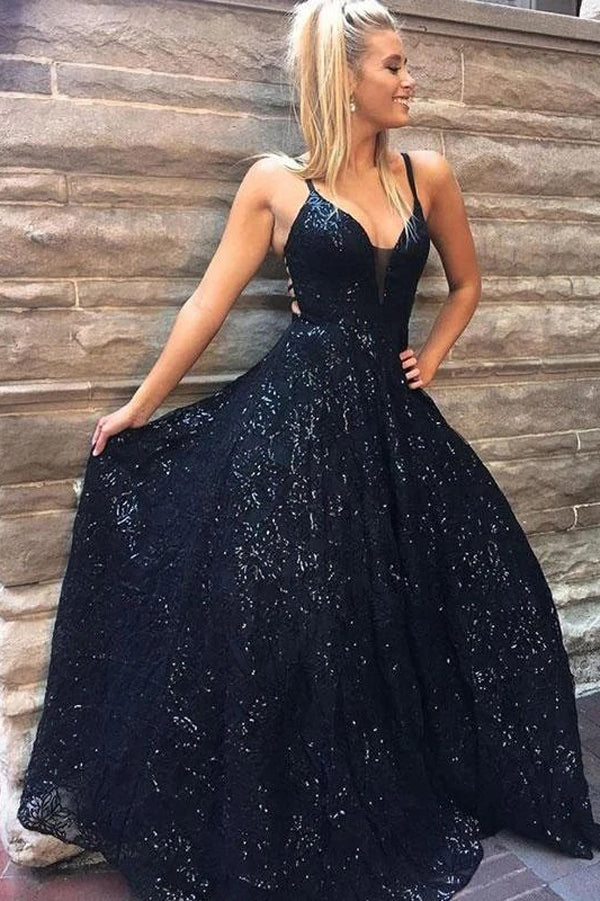 navy dress with sequins