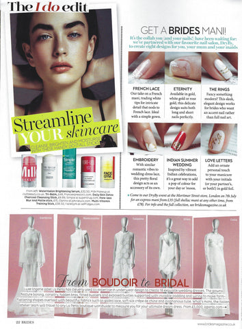Page from Brides Magazine featuring Tri-Balm