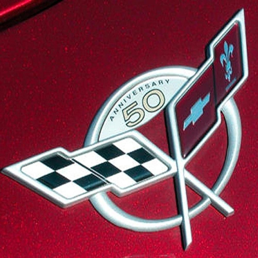 GENUINE GM 2003 CORVETTE 50TH ANNIVERSARY REAR BUMPER EMBLEM...GM# 19207386 NEW!