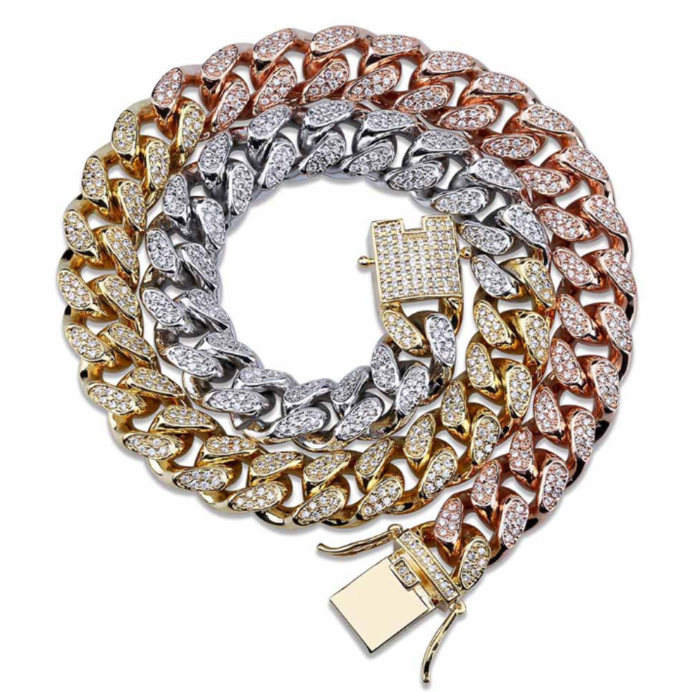 Tri color cuban link* – Venus GLD