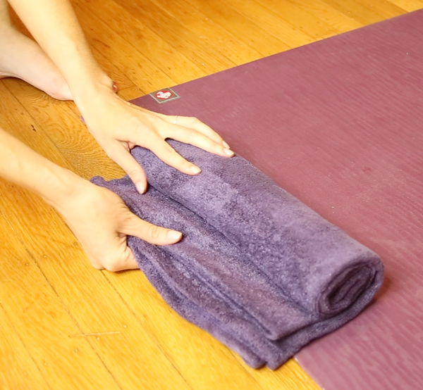 hot yoga mat and towel set
