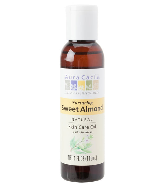 Aura Cacia Sweet Almond Skin Care Oil - 4 oz at YogaOutlet.com