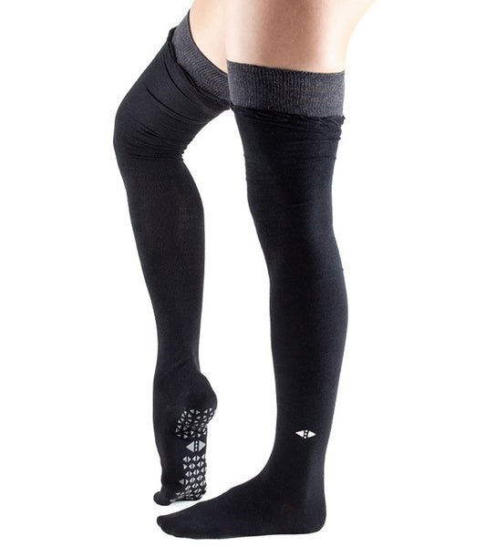 Grip Barre &Yoga Socks Tavi Noir Women’s Stella Warm Thigh High Stockings 