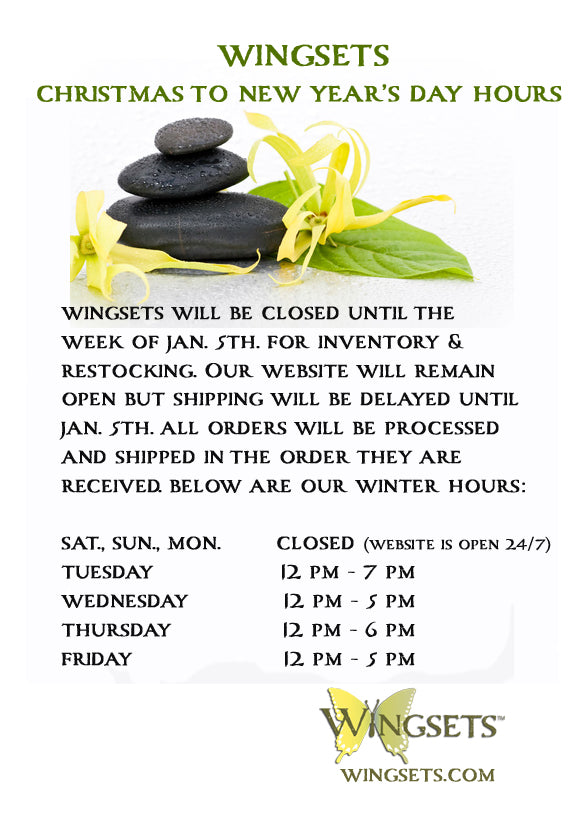 wingsets shop hours for christmas, new years and winter