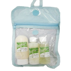 organic shampoo, conditioner & cream travel packs