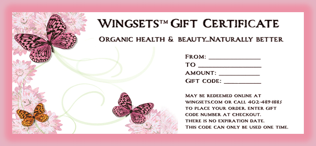 wingsets gift certificates