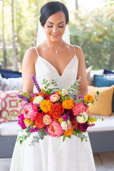 fiesta bridal bouquet houston wedding